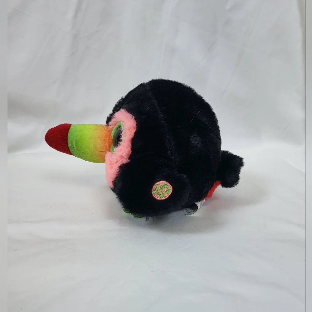 Zuru Pets‎ Alive Chirpy Birds S1 Black Pink Toucan Whistling Interactive Plush
